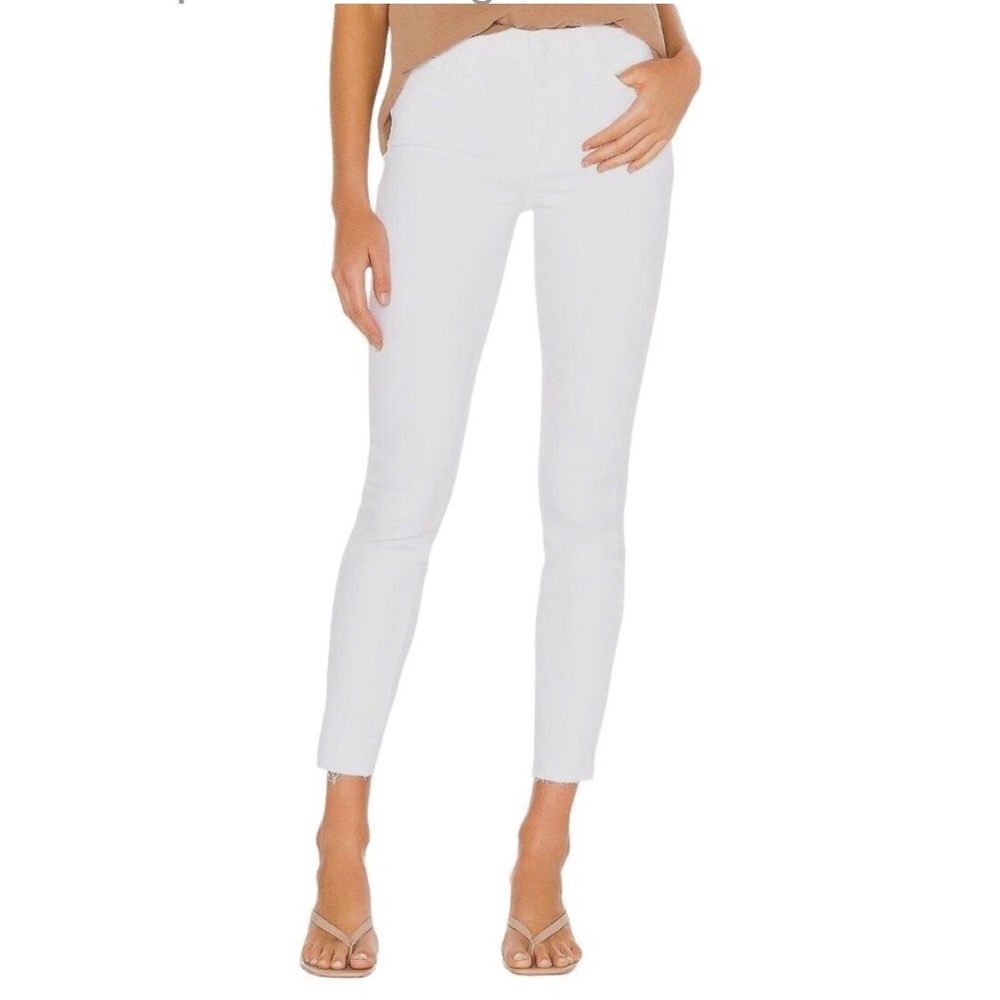 New PAIGE White Jeans 24 Hoxton Raw Ankle Womens Revolve Summer Denim pants